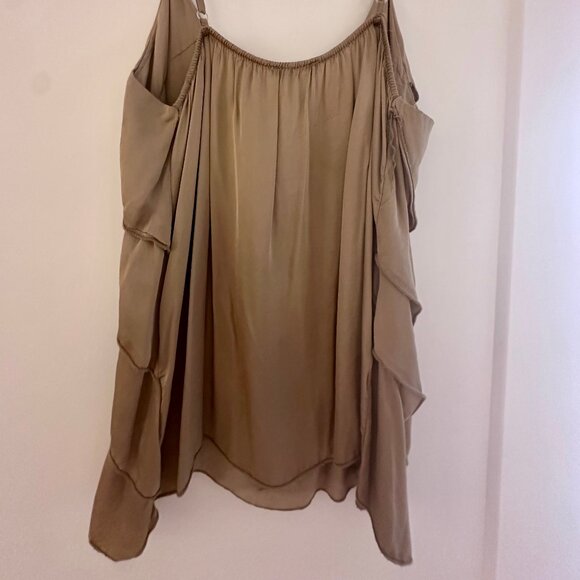 Made in Italy. Gold. Small/Medium. Silk/polyester - Picture 1 of 2